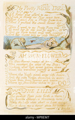 . Inglese: canti di innocenza e di esperienza, copia B, 1789, 1794 (British Museum) oggetto 52 Mia graziosa rosa Tree . 16 febbraio 2007, 07:13:08. William Blake (1757-1827) nomi alternativi W. Blake; Uil'iam Bleik Descrizione British pittore, poeta, scrittore, teologo, collezionista e incisore, Data di nascita e morte 28 novembre 1757 12 agosto 1827 Luogo di nascita e morte Broadwick Street Charing Cross sede di lavoro London Authority control : Q41513 VIAF: 54144439 ISNI: 0000 0001 2096 135X ULAN: 500012489 LCCN: N78095331 NLA: 35019221 WorldCat Categoria:William Blake 1132 canzoni di Inn Foto Stock