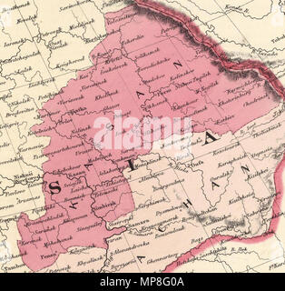 . Inglese: Johnson Europa pubblicato da Johnson e Ward. Pub Titolo: Johnson è di nuovo illustrato (lamiera di acciaio) la famiglia Atlas, con geografia fisica, e con descrizioni geografiche, statistiche e storiche ... Da Richard Swainson Fisher, M.D. ... Mappe compilato, trafilato e inciso sotto la supervisione di J.H. Colton e A.J. Johnson. New York: Johnson e Ward, successori di Johnson e Browning (successori J.H. Colton e società,) n. 113 Fulton Street. 1865. Iscritti ... Mille ottocento sessantaquattro, da A.J. Johnson ... New York. Nota: a pieno colore. Mostra, tra le altre Foto Stock