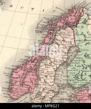 . Inglese: Johnson Europa pubblicato da Johnson e Ward. Pub Titolo: Johnson è di nuovo illustrato (lamiera di acciaio) la famiglia Atlas, con geografia fisica, e con descrizioni geografiche, statistiche e storiche ... Da Richard Swainson Fisher, M.D. ... Mappe compilato, trafilato e inciso sotto la supervisione di J.H. Colton e A.J. Johnson. New York: Johnson e Ward, successori di Johnson e Browning (successori J.H. Colton e società,) n. 113 Fulton Street. 1865. Iscritti ... Mille ottocento sessantaquattro, da A.J. Johnson ... New York. Nota: a pieno colore. Mostra, tra le altre Foto Stock