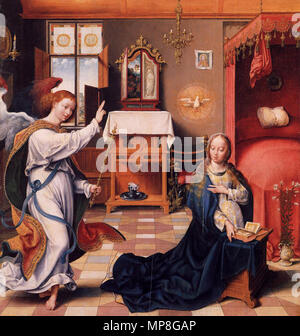 L'Annunciazione circa 1525. 737 Joos van Cleve - Annunciazione - WGA5034 Foto Stock