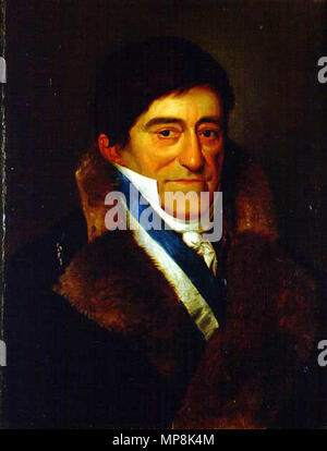 Juan Ruiz de Apodaca. Español: Retrato del marino español Juan José Ruiz de Apodaca y Eliza (1754-1835), primer conde del Venadito. Fue el 61º y último virrey de la Nueva España, jefe político superior de Nueva España (1820-1821) y el decimosexto capitán general de la Vera Armada Española. . 1834. 749 Juan Ruiz de Apodaca Foto Stock