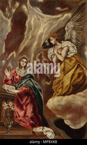 782 La Anunciación, de El Greco (Museo de Santa Cruz de Toledo) Foto Stock