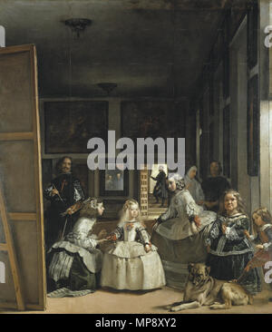 783 La familia de Felipe IV o Las Meninas (Velázquez, Museo del Prado de Madrid, 1656) Foto Stock