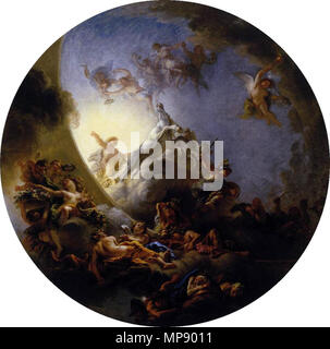 Inglese: Alba con il Carro di Apollo circa 1672. 789 Lafosse, Charles de - Alba con il Carro di Apollo - c. 1672 Foto Stock