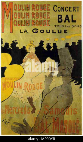 Deutsch: "Moulin Rouge": La Goulue Čeština: Moulin Rouge - La Goulue Français : Moulin Rouge - La Goulue 1891. 793 Lau4 Foto Stock
