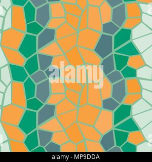 Poli in verde e in arancione vector seamless pattern per il web sociale, avvolgimento, craft Illustrazione Vettoriale