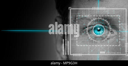 High Tech scansione biometrica Foto Stock