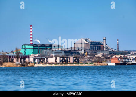 Mare industriali vista della porta Foto Stock
