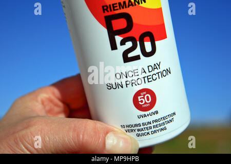 Sun Protection SPF 50 Foto Stock