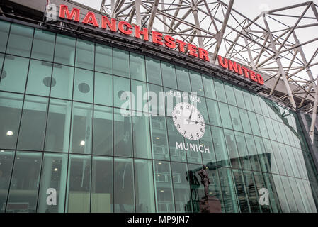 Old Trafford. Il Manchester United. Monaco di Baviera disastro aereo Memorial. Foto Stock