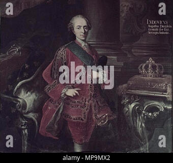 Louis Auguste della Francia, Delfino di Francia, marito dell'Arciduchessa Maria Antonia di Austria del XVIII secolo. 822 Louis Auguste, Delfino di Francia (futuro Luigi XVI) da un membro della cerchia di Meytens - Innsbruck, Hofburg, Riesensaal Foto Stock