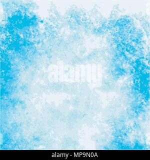 Blu e bianco acquerello cloudscape configurazione di sfondo, acquerello illustrazione vettoriale Illustrazione Vettoriale