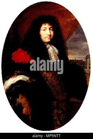 Luigi XIV, roi de France (1638-1715). Inglese: Re di Francia Luigi XIV, di fronte al castello di Tuilerie Français : Prov. salle des machines du Palais des Tuileries (1662) . 1662. 826 LouisXIV-2b Foto Stock
