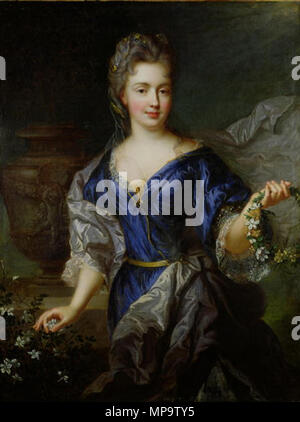 839 Mademoiselle de Blois (Marie Anne de Bourbon, 1666-1739) da François de Troy Foto Stock