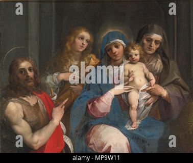 . Inglese: Madonna con il Bambino e i Santi Giovanni Battista, Maria Maddalena e di Saint Anne 840 Madonna con il Bambino e i Santi Giovanni Battista, Maria Maddalena e di Sant'Anna Foto Stock