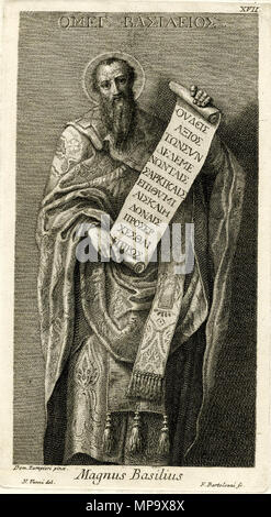 . Inglese: San Basilio di Cesarea. Da Francesco Bartolozzi dopo Domenichino. Xix secolo. Francesco Bartolozzi (1725-1815) nomi alternativi Francesco Bartolozzi Descrizione incisore italiano Data di nascita e morte 25 Settembre 1725 7 marzo 1815 Luogo di nascita e morte Florence Lisbona competente controllo : Q734889 VIAF: 7656202 ISNI: 0000 0001 2119 6776 ULAN: 500032318 LCCN: N81143854 NLA: 35214656 WorldCat 844 Magnus Basilio Foto Stock