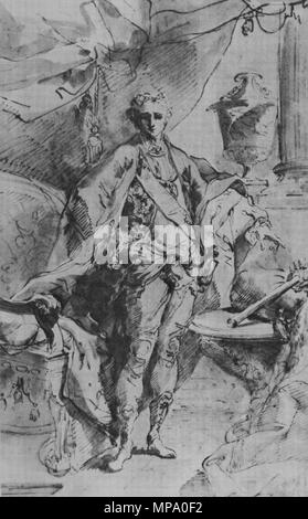 . Marcello Bacciarelli, un disegno a Stanisław August Poniatowski in vesti di incoronazione ritratto . Il XVIII secolo. Marcello Bacciarelli (1731-1818) nomi alternativi Marceli Bacciarelli; Marcello bacciarelli Descrizione Italian-Polish pittore, disegnatore e decoratore cittadino del Commonwealth Polish-Lithuanian (1768) Data di nascita e morte 16 Febbraio 1731 5 gennaio 1818 Luogo di nascita e morte Roma Varsavia posizione Lavoro Dresda (1753-1764), Varsavia (1756), Vienna (1764-1766), Varsavia (1766-1818) Autorità di controllo : Q380717 VIAF: 69862837 ISNI: 0000 0001 1029 0177 ULAN: 500013111 LC Foto Stock