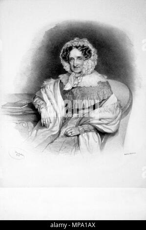 . Deutsch: Maria Josepha Hermengilde Esterházy , geb. Il Liechtenstein ( 1768-1843), Ehefrau des Fürsten Nikolaus II.. Lithographie von Josef Kriehuber, 1844 . 1844. Josef Kriehuber (1800-1876) 857 Maria Esterhazy Litho Foto Stock