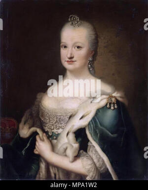 Inglese: ritratto della contessa Palatino Elisabeth Auguste di Sulzbach (1721-1794) . Inglese: precedentemente identificato erroneamente come Mariana Victoria della Spagna (1718-1781) o sua sorella Infanta Maria Teresa Rafaela della Spagna (1726-1746). . Il XVIII secolo. 859 Mariana Victoria, Infanta di Spagna (1718-1781) mentre la principessa del Brasile, futura regina consorte del Portogallo Foto Stock