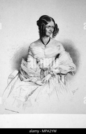 Fotocamere digitali Olympus . Deutsch: Ludmila Thysebaert (1809-1858), Baronin, Hofdame der Kaiserin Maria Anna, Sternkreuzordensdame. Lithographie von Franz Eybl, 1840 . 1840. Franz Eybl (1806-1880) 831 Ludmilla Thysebaert Litho Foto Stock