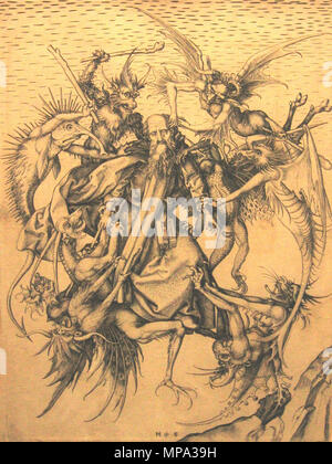 . Inglese: Santo Antonius Deutsch: Der heilige Antonius, von Dämonen gepeinigt . 1470. Martin Schongauer (1448-1491) Descrizione tedesco pittore e incisore, Data di nascita e morte nel 1450 circa 2 febbraio 1491 Luogo di nascita e morte Colmar Breisach posizione Lavoro Colmar Breisach competente controllo : Q155575 VIAF: 166391275 ISNI: 0000 0001 2128 7926 ULAN: 500028143 LCCN: N79021853 WGA: SCHONGAUER, Martin WorldCat 865 Martin Schongauer Der heilige Antonius Foto Stock