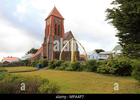 La cattedrale di Christ Church in Port Stanley nelle isole Falkland Foto Stock
