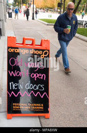 Il training personale sign in Madison Wisconsin Foto Stock