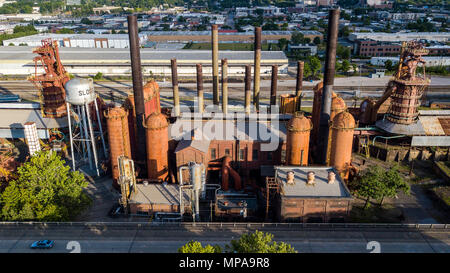 Forni Sloss, azionato 1882-1970, più longevo altoforno Birmingham, Alabama, STATI UNITI D'AMERICA Foto Stock