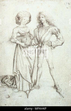 Inglese: coppia permanente di circa 1480. 872 Master del Housebook - coppia permanente - WGA14564 Foto Stock