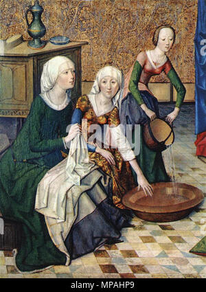 La nascita di Maria . (Dettaglio) . circa 1470. 872 Maestro della vita della Vergine - La nascita di Maria (dettaglio) - WGA14590 Foto Stock