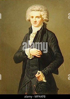 . Français : Portrait de Maximilien de Robespierre en abitudine de député du Tiers Etat]] . 1786. 878 Maximilien de Robespierre (1758-1794)-2 Foto Stock