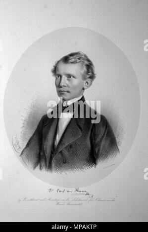 Fotocamere digitali Olympus . Deutsch: Karl von Thann (1834 -?), Chemiker. Lithographie von Adolf Dauthage, 1860 . 1860. Adolf Dauthage (1825-1883) 759 Karl von Thann Litho Foto Stock