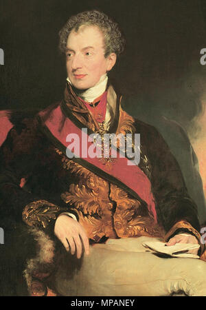 . Inglese: Klemens Wenzel von Metternich (1773-1859), austro-tedesca diplomatico, politico e statista. Il lavoro originale è stato esposto per la prima volta nel 1815, ma probabilmente rivisto nel 1818/9 [1]; data di questa copia è sconosciuto. Thomas Lawrence (1769-1830) nomi alternativi Sir Thomas Lawrence Descrizione inglese pittore e disegnatore Data di nascita e morte 13 Aprile 1769 7 gennaio 1830 Luogo di nascita e morte Bristol Londra sede di lavoro Londra, Vienna, Roma competente controllo : Q312096 VIAF: 59122598 ISNI: 0000 0001 1473 2825 ULAN: 500022619 LCCN: N81008170 NLA: 35281740 WorldCat 886 Me Foto Stock