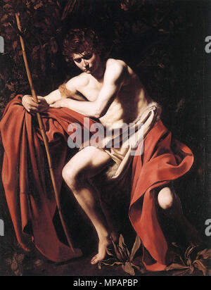 San Giovanni Battista di circa 1604. 889 Michelangelo Merisi da Caravaggio - San Giovanni Battista - WGA04155 Foto Stock