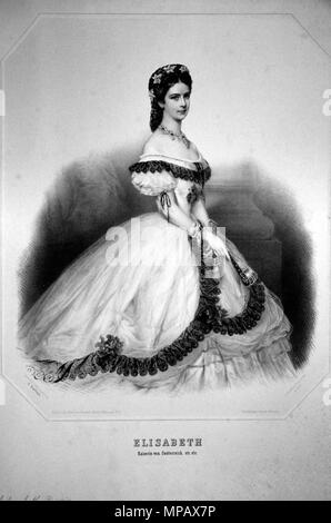 Fotocamere digitali Olympus . Deutsch: Elisabeth Kaiserin von Österreich (1837-1898), Königin von Ungarn ecc. Lithographie von Adolf Dauthage, ca.1870 . circa nel 1870. Adolf Dauthage (1825-1883) 755 Kaiserin Elisabeth Dauthage Litho 02 Foto Stock