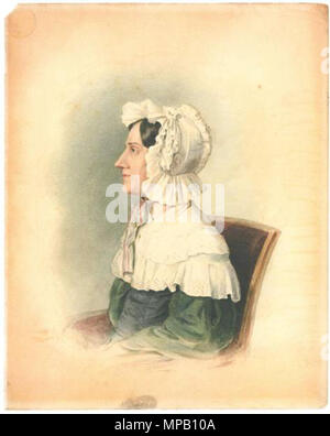 . Inglese: Ritratto di Nanette Streicher Deutsch: de:Nanette Streicher, Tuschezeichnung von Ludwig Krones, 1836 . 1836. 917 Nanette Streicher 1836 Foto Stock