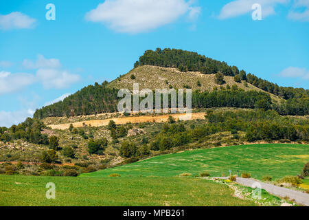 Paesaggio di montagna vicino a El Chorro Gorge, Andalusia, Spagna Foto Stock