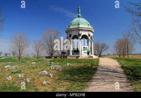 Dedicato dal presidente William McKinley il 30 maggio 1900, il Maryland monumento onora accampati e unione di soldati che hanno combattuto e sono morti a Antietam Foto Stock