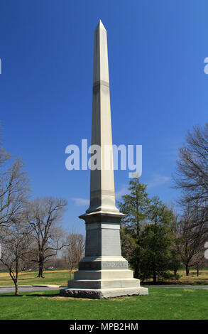 La brigata di Philadelphia monumento onora il ruolo svolto dai suoi membri in numerose battaglie e campagne durante la Guerra Civile Americana, 1861 a 1865 Foto Stock