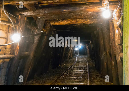 USA Pennsylvania PA Ashland il pioniere della miniera di carbone di una volta estratta hardcoal antracite Foto Stock