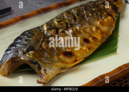 Saba grigliate di pesce il cibo giapponese Foto Stock