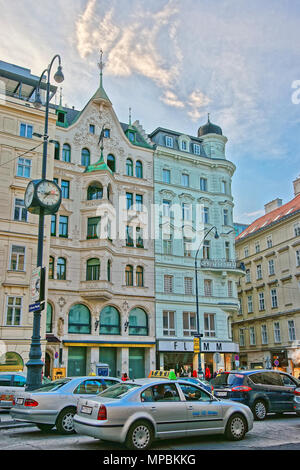 Vienna, Austria - 31 agosto 2013: Neuer Markt Street a Vienna, in Austria Foto Stock