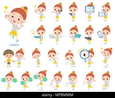 Polka Dot abiti ragazza di nastro 2 Illustrazione Vettoriale