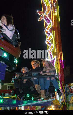 Fairground Ride a Stokesley mostrano, North Yorkshire, Inghilterra, Regno Unito Foto Stock