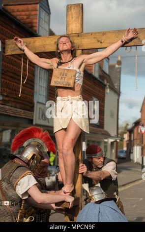 Marlborough Comunità Passion Play, Wiltshire 2017 15/04/17 Foto Stock