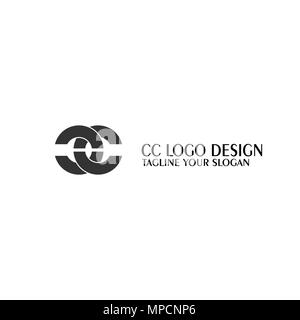 CC lettera logo, design semplice. Illustrazione Vettoriale