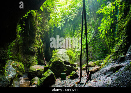 Segreto tukad bella cascata nel canyon, Bali, Indonesia Foto Stock