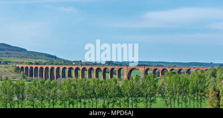 CULLODEN O NAIRN VIADOTTO HIGHLAND Linea principale MORAY Scozia con nuove foglie sugli alberi IN PRIMAVERA Foto Stock