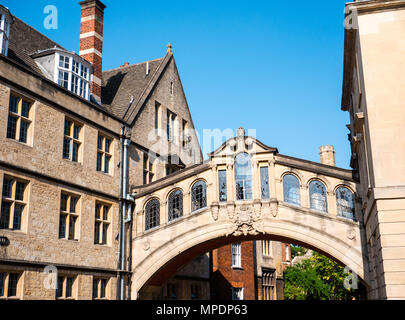 Ponte dei Sospiri, Skyway, Hertford College, New College Lane, Oxford, Oxfordshire, England, Regno Unito, GB. Foto Stock
