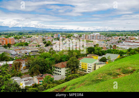 Bella vista seriale della città di Popayan, situato nel centro del dipartimento del Cauca in Colombia. Foto Stock